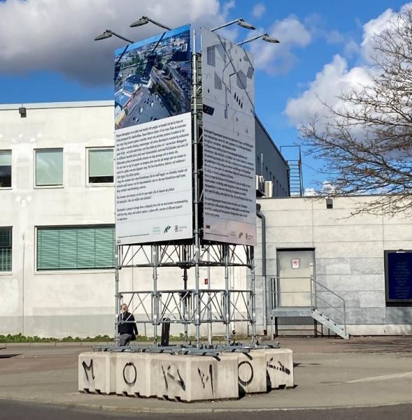 Exempel på en byggskylt.